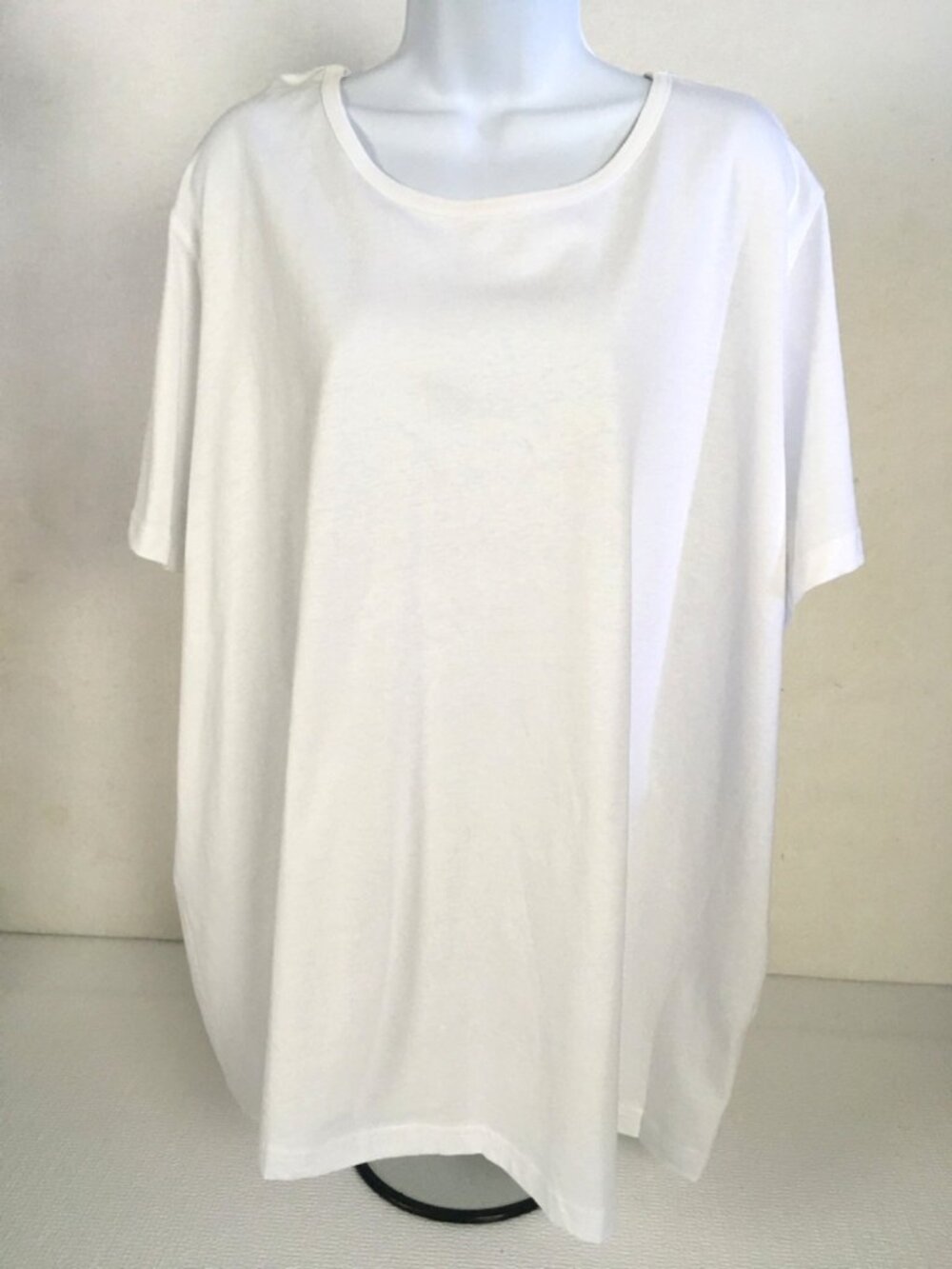 Women Within Top Women Size 3X White Short Sleeve T shirt Round Neck New w Tags